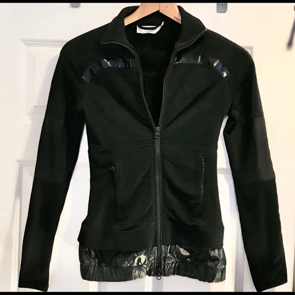 STELLA MCCARTNEY ADIDAS BLACK TRACK JACKET SZ XS